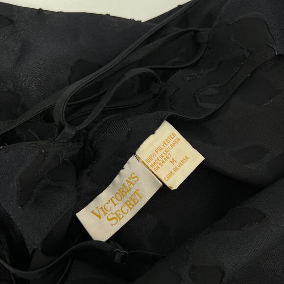 Vintage Victoria's Secret Gold Label Black Lace Slip Medium - Picture 6 of 8